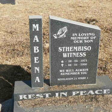 MABENA Sthembiso Witness 1971-2000