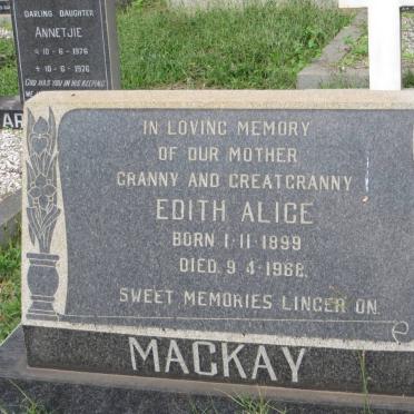 MACKAY Edith Alice 1899-1968