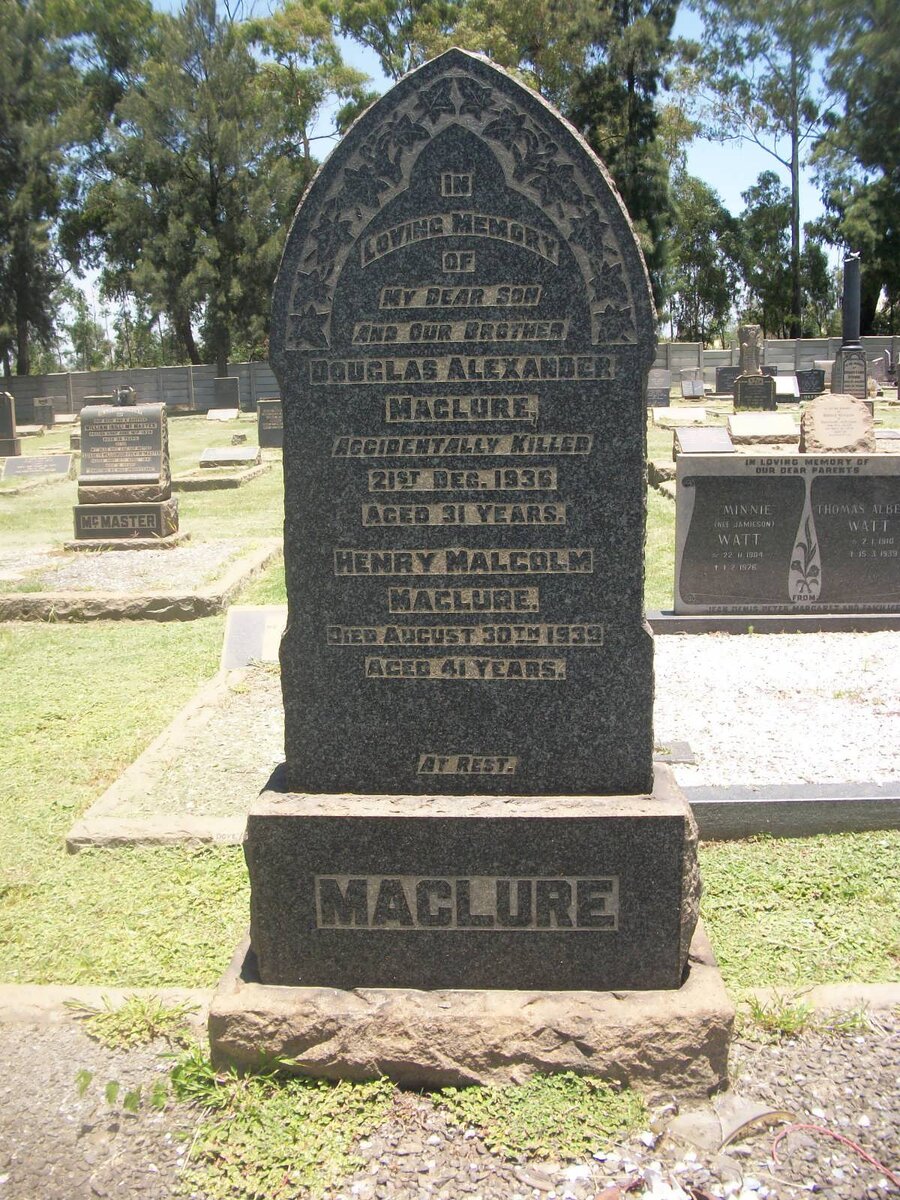 MACLURE Henry Malcolm -1939 :: MACLURE Douglas Alexander -1936