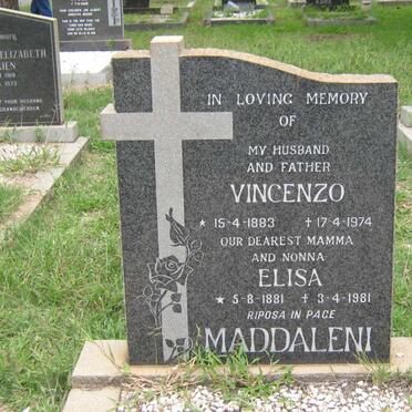 MADDALENI Vincenzo 1883-1974 &amp; Elisa 1881-1981