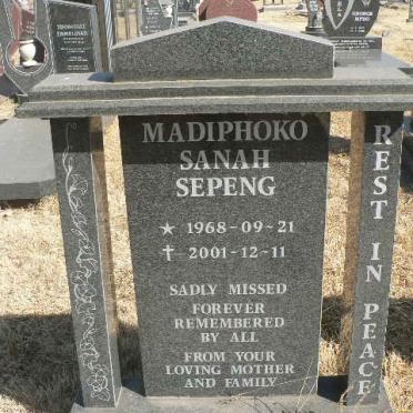 MADIPHOKO Sanah Sepeng 1968-2001