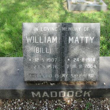 MADDOCK William 1907-1976 &amp; Matty 1914-2004