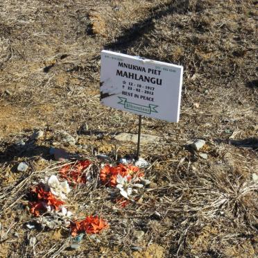 MAHLANGU Mnukwa Piet 1917-2012