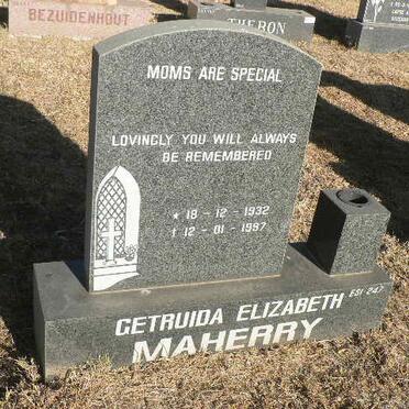MAHERRY Getruida Elizabeth 1932-1997
