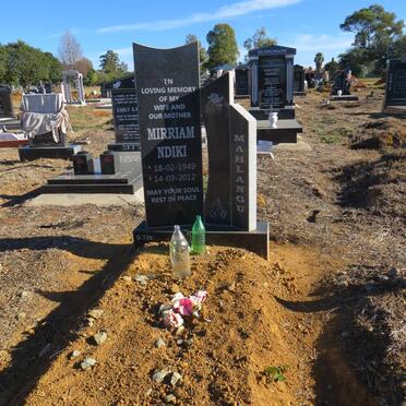 MAHLANGU Mirriam Ndiki 1949-2012