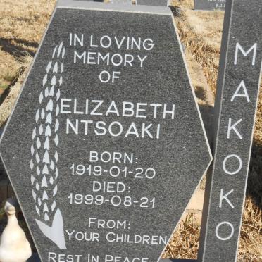 MAKOKO Elizabeth Ntsoaki 1919-1999