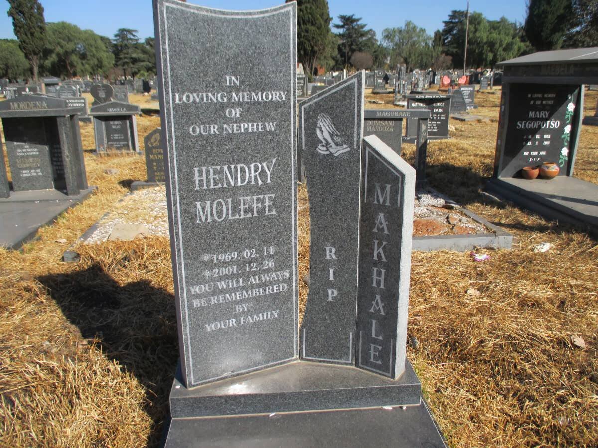 MAKHALE Hendry Molefe 1969-2001