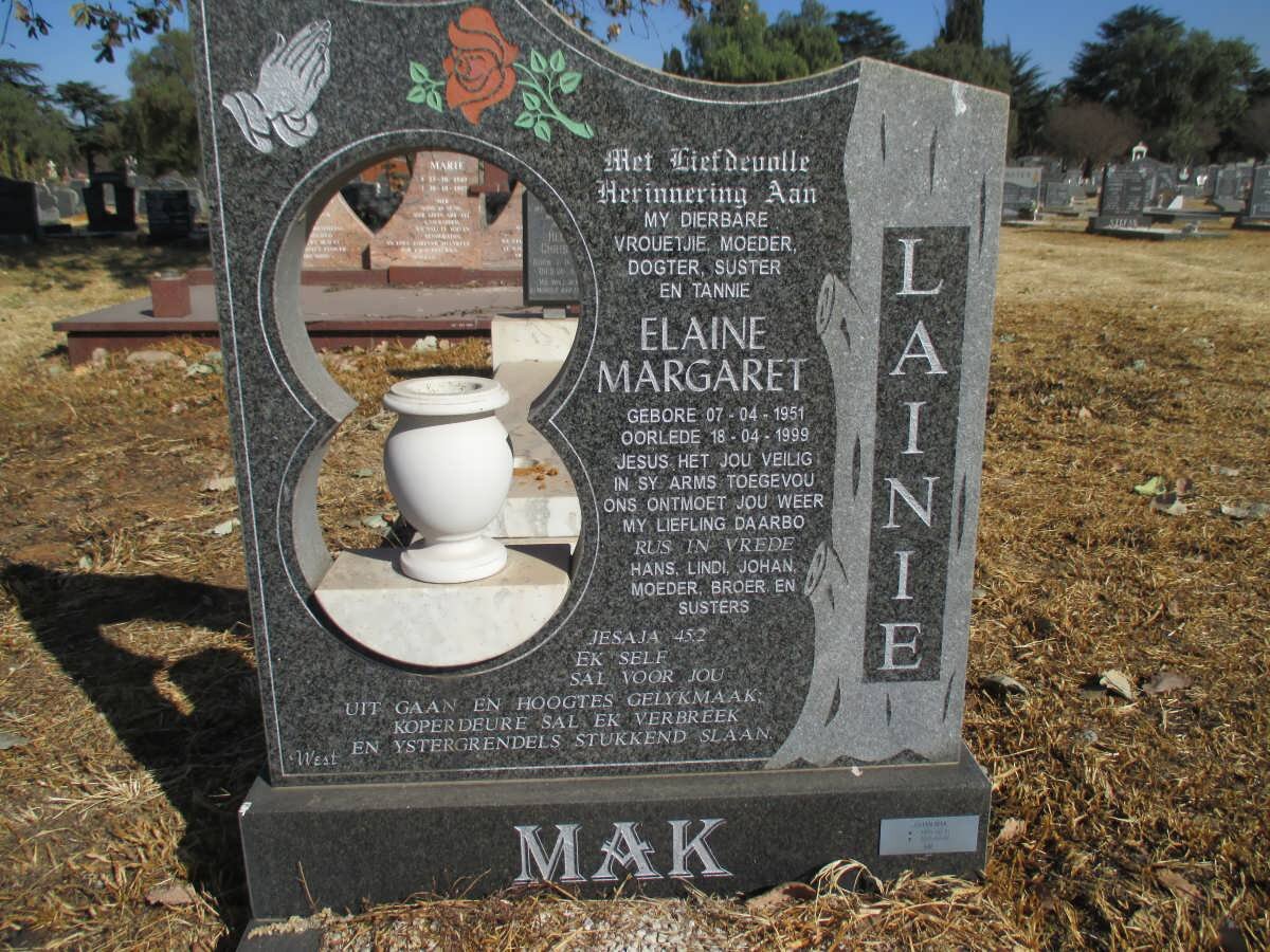 MAK Elaine Margaret 1951-1999