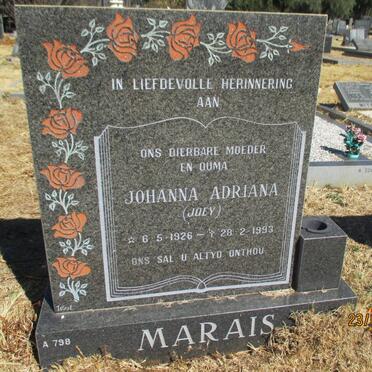 MARAIS Johanna Adriana 1926-1993