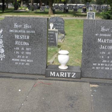 MARITZ Marthinus Jacobus 1899-1991 &amp; Hester Regina 1907-1999