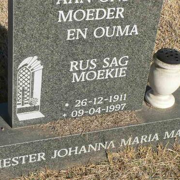 MARAIS Hester Johanna Maria 1911-1997