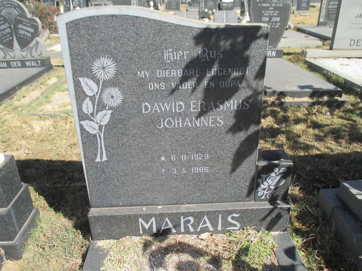 MARAIS Dawid Erasmus Johannes 1929-1986