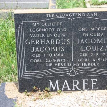 MAREE Gerhardus Jacobus 1884-1973 &amp; Jacomina Louiza 1887-1978