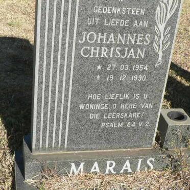 MARAIS Johannes Chrisjan 1954-1990
