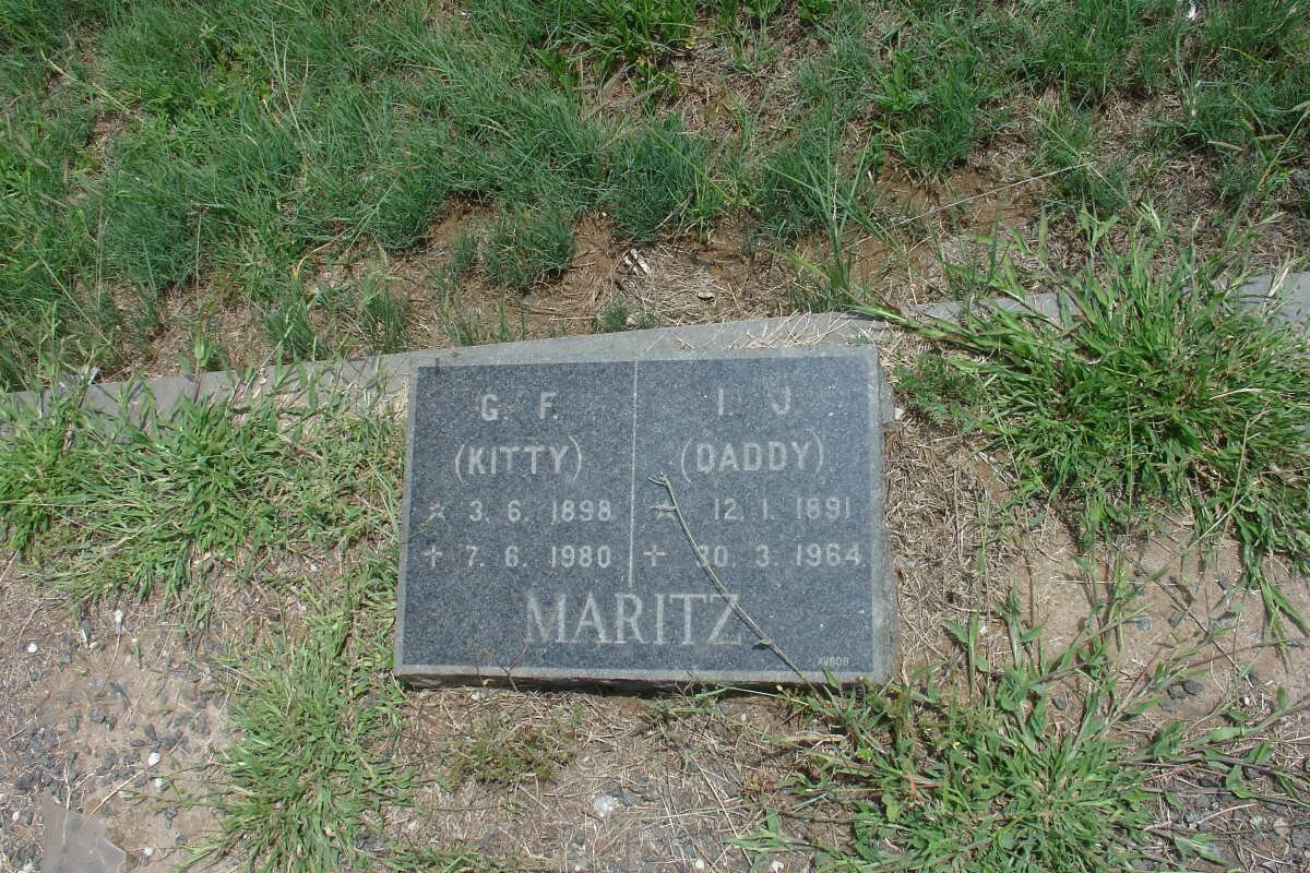 MARITZ I.J. 1891-1964 &amp; G.F. 1898-1980