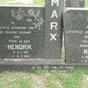 MARX Hendrik 1915-1984 &amp; Mina 1917-1989