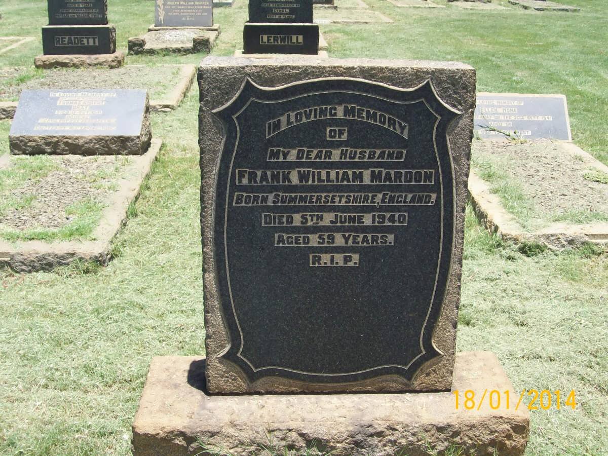 MARDON Frank William -1940