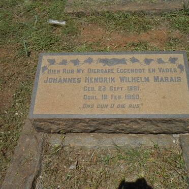 MARAIS Johannes Hendrik Wilhelm 1891-1950