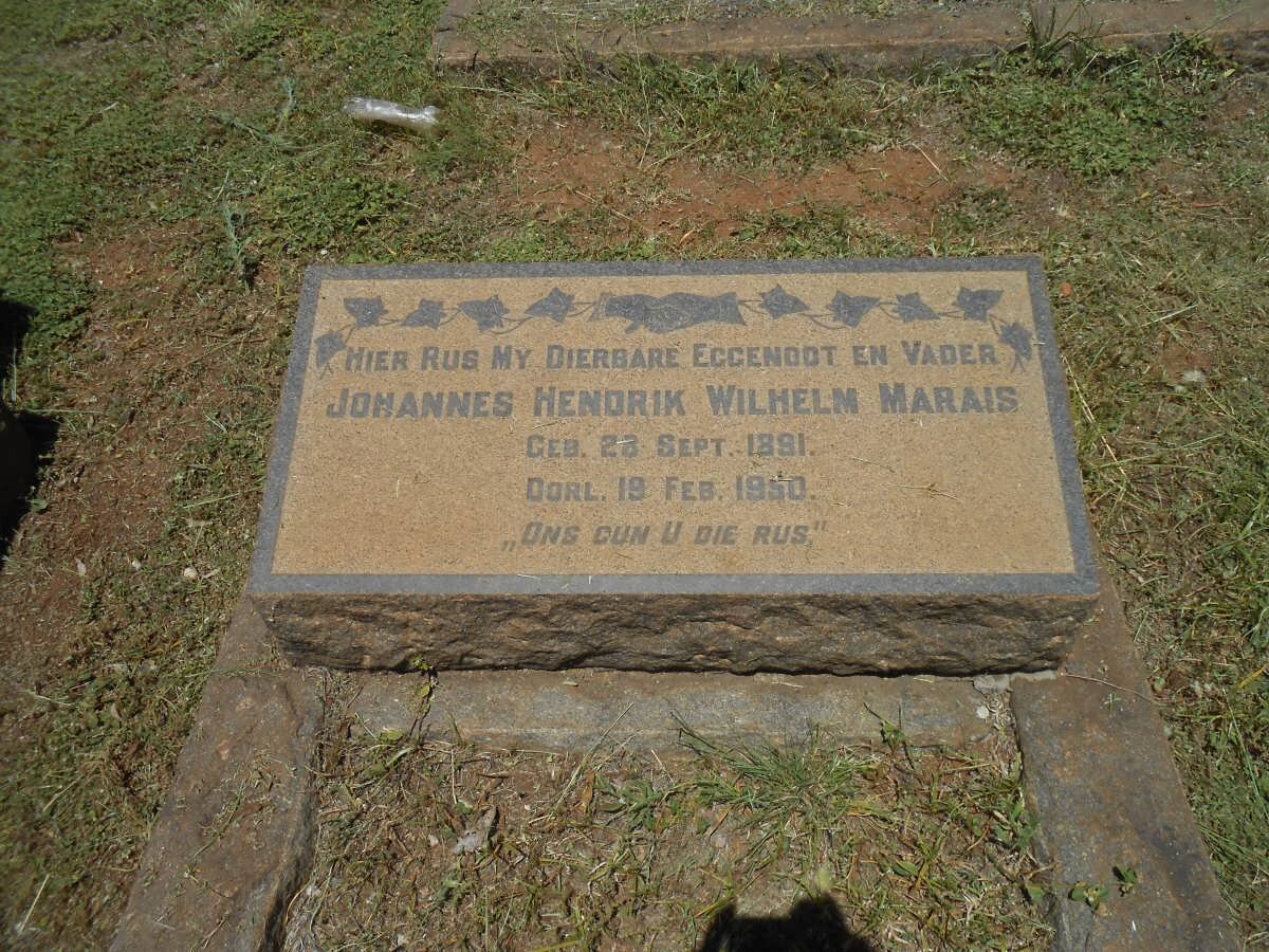 MARAIS Johannes Hendrik Wilhelm 1891-1950