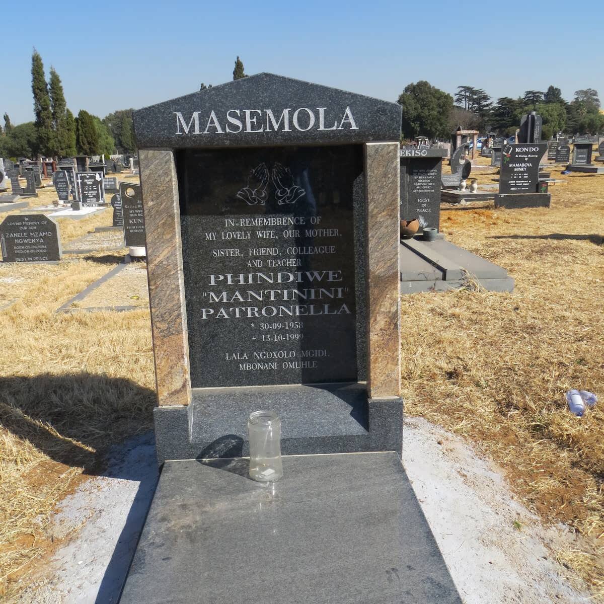 MASEMOLA Phindiwe Mantinini Patronella 1958-1999