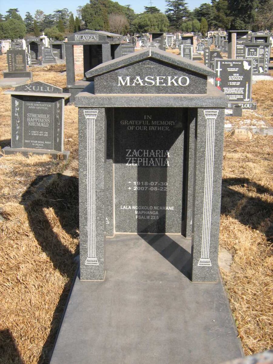 MASEKO Zacharia Zephania 1918-2007