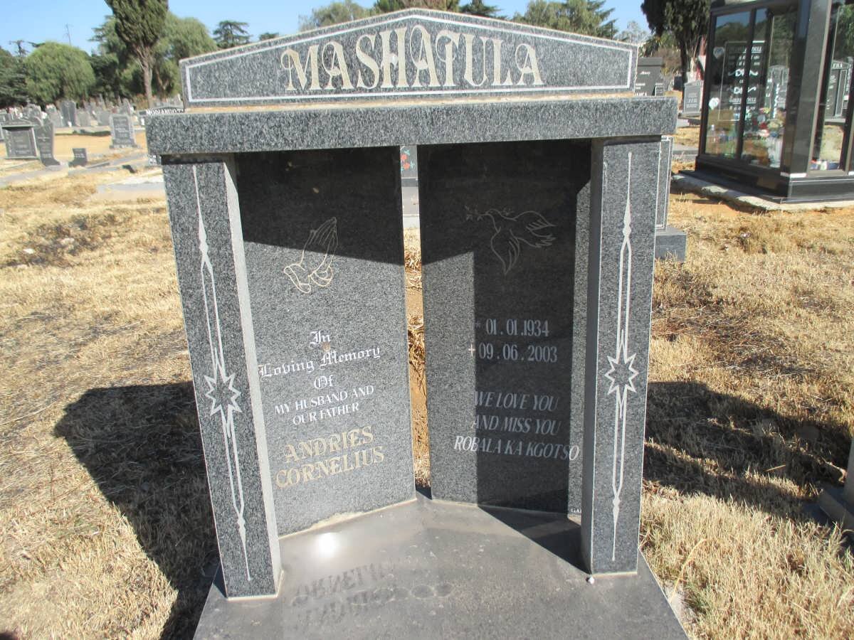 MASHATULA Andries Cornelius 1934-2003