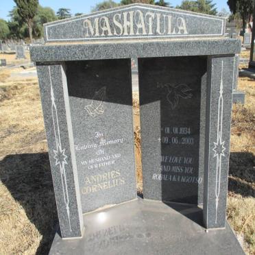 MASHATULA Andries Cornelius 1934-2003