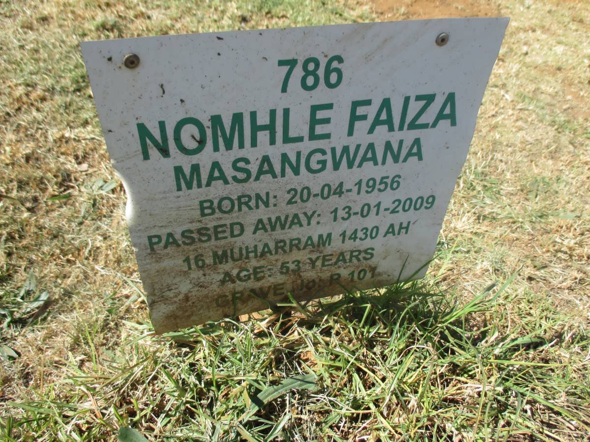 MASANGWANA Nomhle Faiza 1956-2009