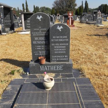 MATHEBE Muriel Busisiwe 1940-2000
