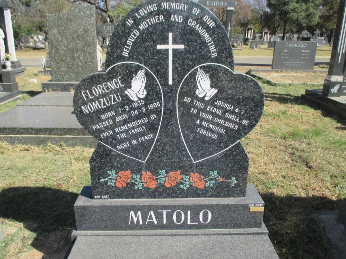 MATOLO Florence Nomzulu 1935-1996