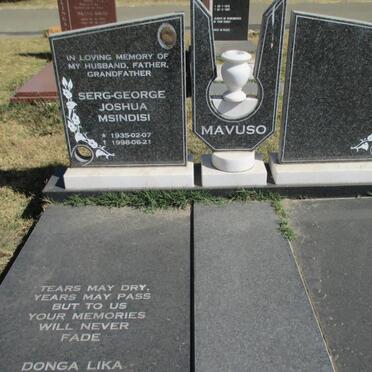 MAVUSO Serg-george Joshua Msindisi 1935-1998