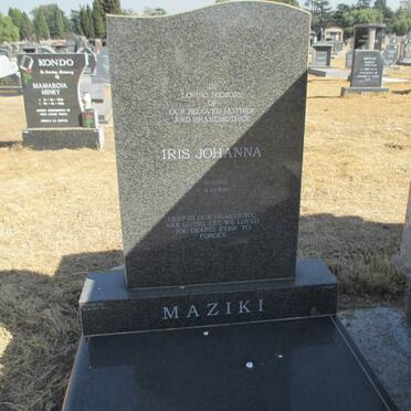 MAZIKI Iris Johanna 1935-1999