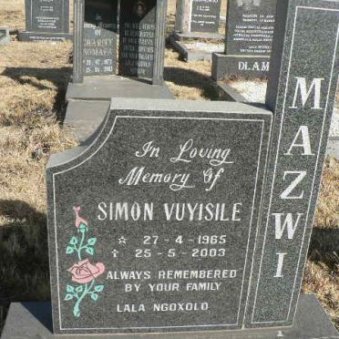 MAZWI Simon Vuyisile 1965-2003