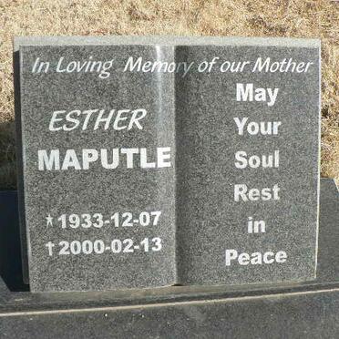 MAPUTLE Esther 1933-2000