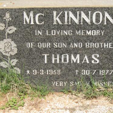 McKINNON Thomas 1958-1977
