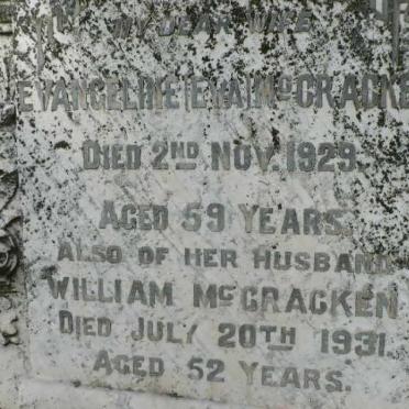 McCRACKEN William -1931 &amp; Evangeline -1929