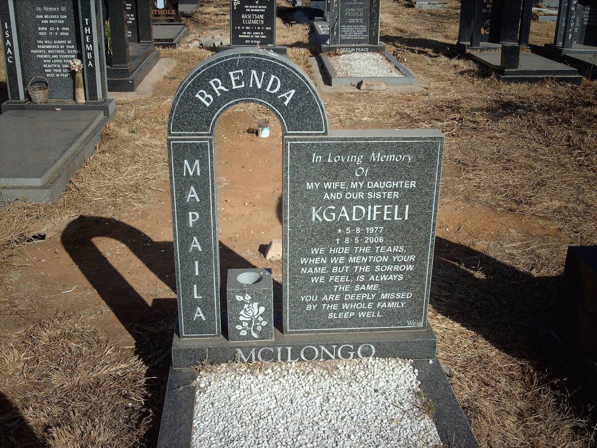 MCILONGO Brenda Kgadifeli 1977-2006