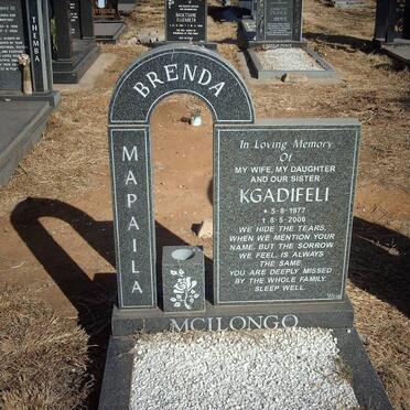 MCILONGO Brenda Kgadifeli 1977-2006