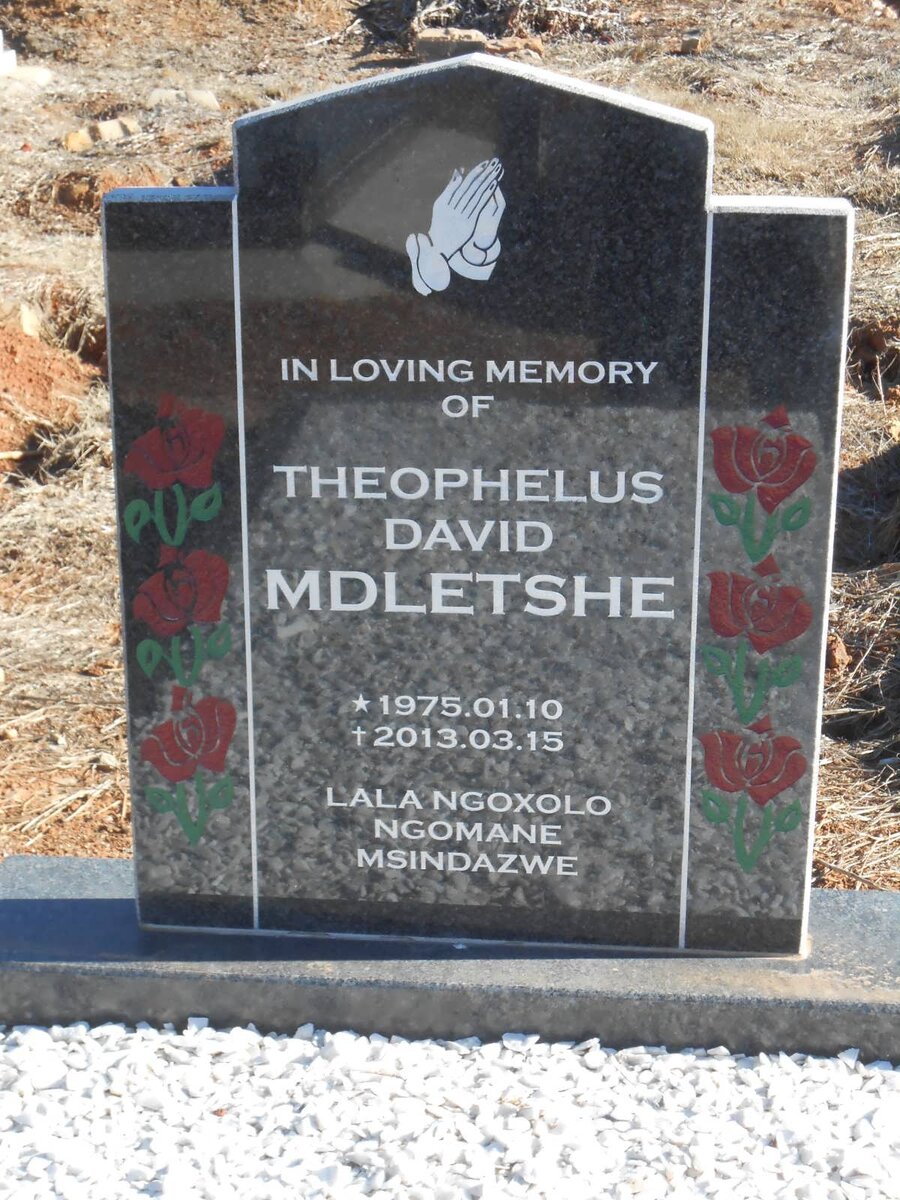 MDLETSHE Theophelus David 1975-2013
