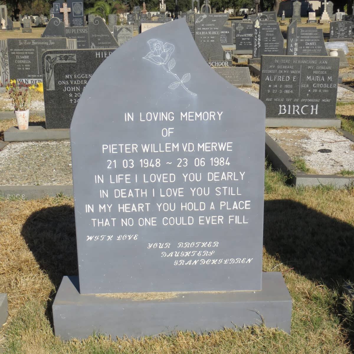 MERWE Pieter Willem, v.d. 1948-1984