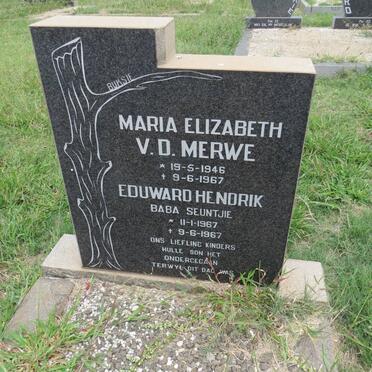 MERWE Maria Elizabeth, v.d. 1946-1967 :: VAN DER MERWE Eduward Hendrik 1967-1967