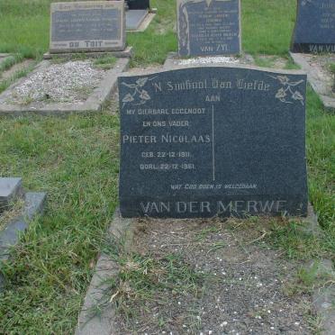 MERWE Pieter Nicolaas, van der 1911-1961