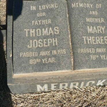 MERRICK Thomas Joseph &amp; Mary Theresa 