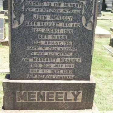 MENEELY John 1860-1941 &amp; Margaret 1867-1950