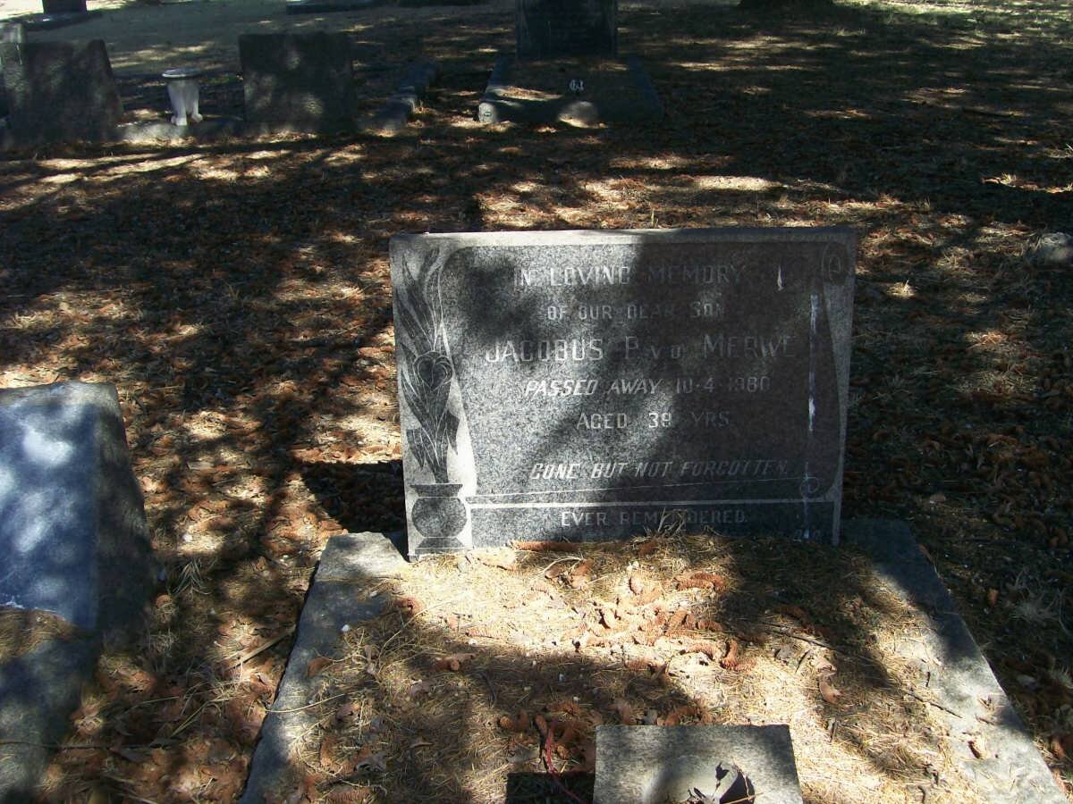MERWE Jacobus P., v.d. -1980