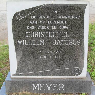 MEYER Christoffel Wilhelm Jacobus 1923-1980