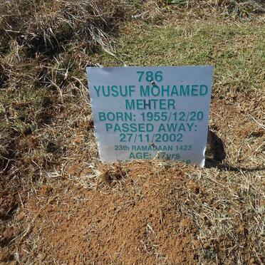 MEHTER Yusuf Mohamed 1955-2002