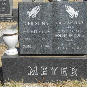 MEYER Christina Wilhelmina 1926-1992