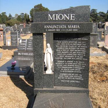 MIONE Annunziata Maria 1952-2004