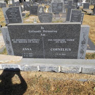 MINNAAR Cornelius 1923- &amp; Anna 1928-2001